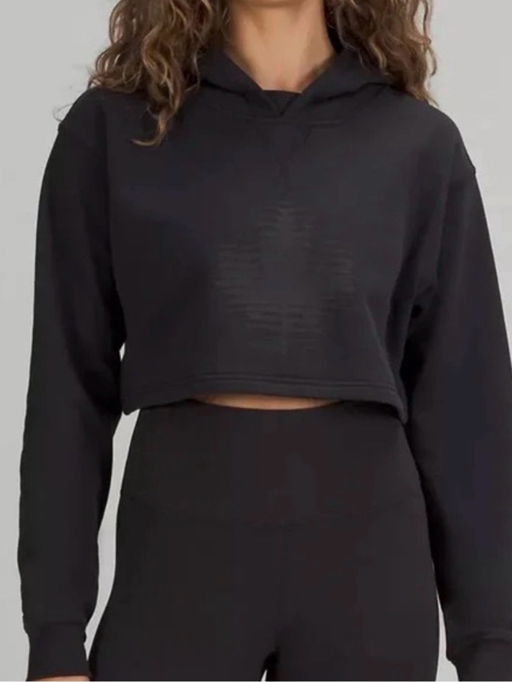 Lululemon Team Canada All Yours Cropped Hoodie Black Size 8